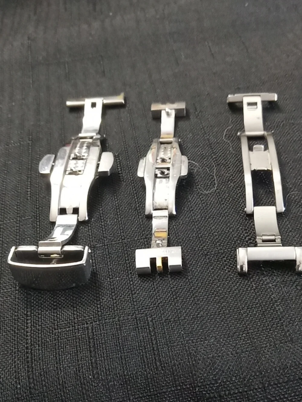 Parnis Stainless Steel Watch Band Deployment Clasp Bundle